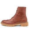 Buford Cognac Leather Lace Up Boots