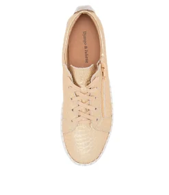 Bump Gold Croco Leather Sneakers Ws