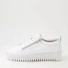 Bump White Leather Sneakers