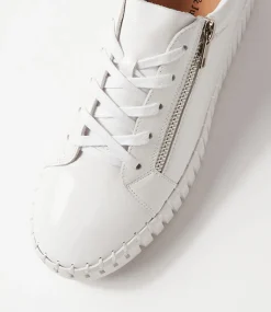 Bump White Patent Leather Sneakers