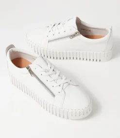 Bump White Patent Leather Sneakers