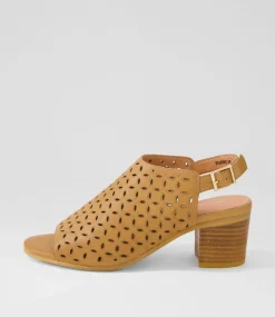 Burne Dark Tan Leather Sandals