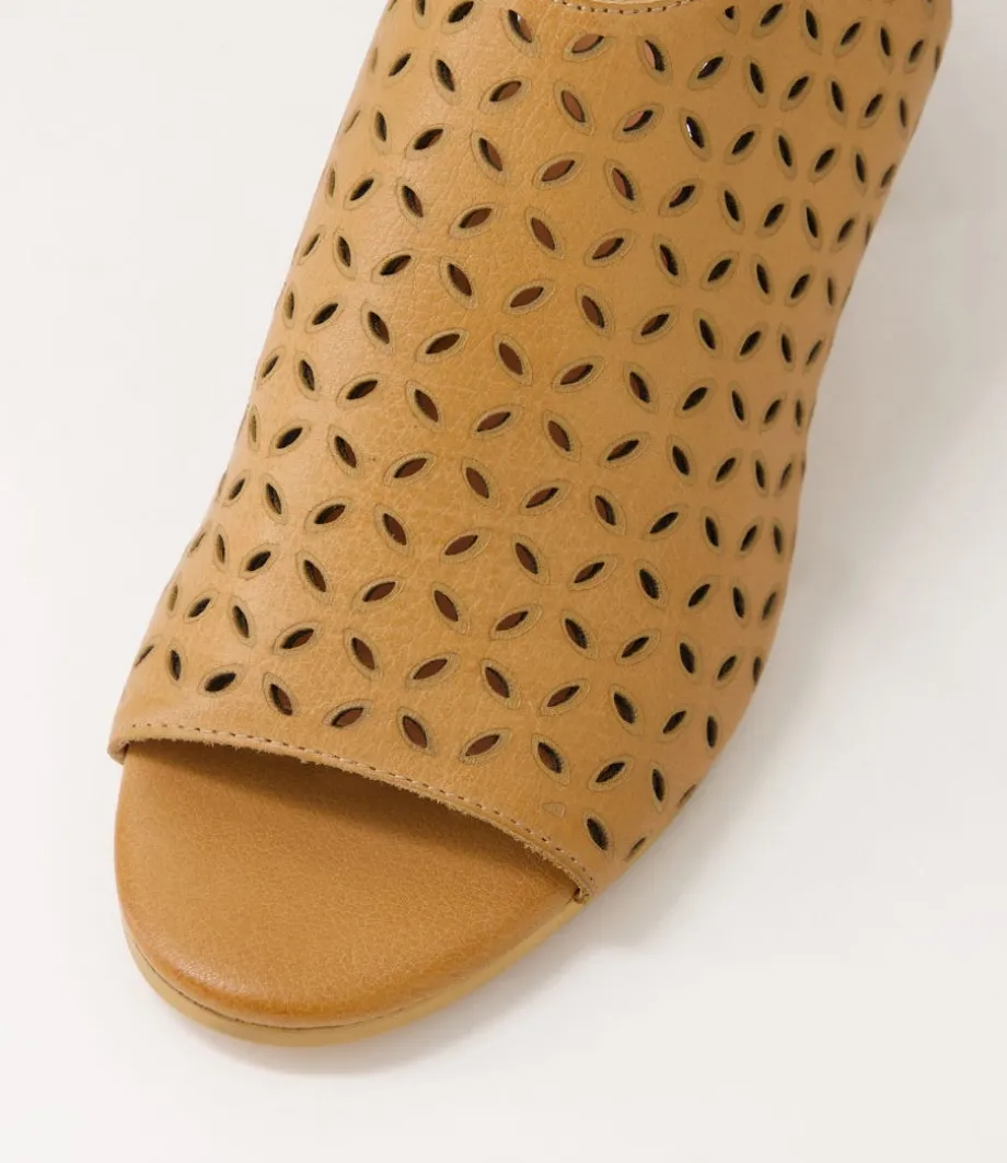 Burne Dark Tan Leather Sandals