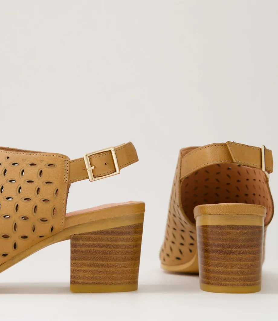 Burne Dark Tan Leather Sandals