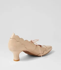 Caddie Latte Patent Leather Mary Jane Heels