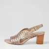 Cailely Champagne Shrunken Leather Sandals
