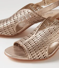 Cailely Champagne Shrunken Leather Sandals