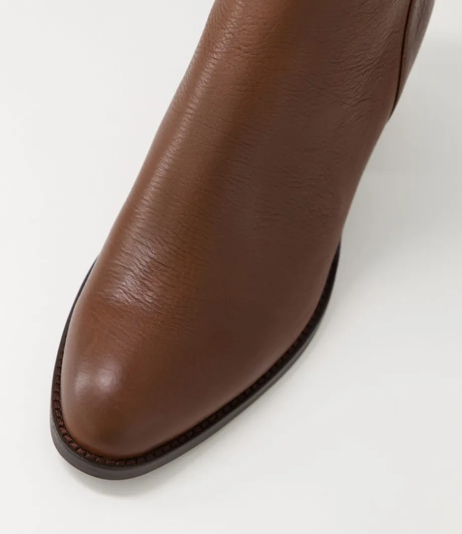 Calley Dark Brown Leather Chelsea Boots