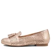 Cambe Xf Pale Rose Gold Leather Loafers