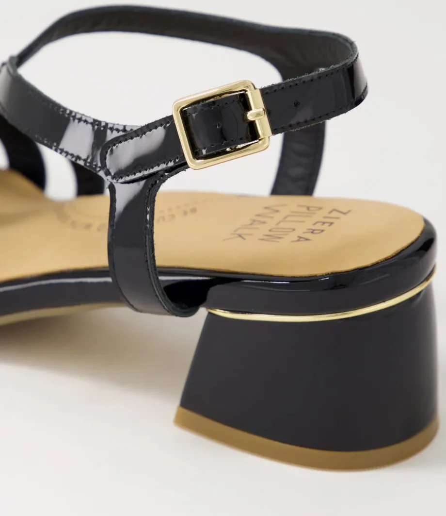 Caracas W Black Patent Leather Sandals