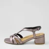 Caracas W Pewter Leather Sandals