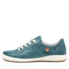 Caren 01 Azur Leather Sneakers