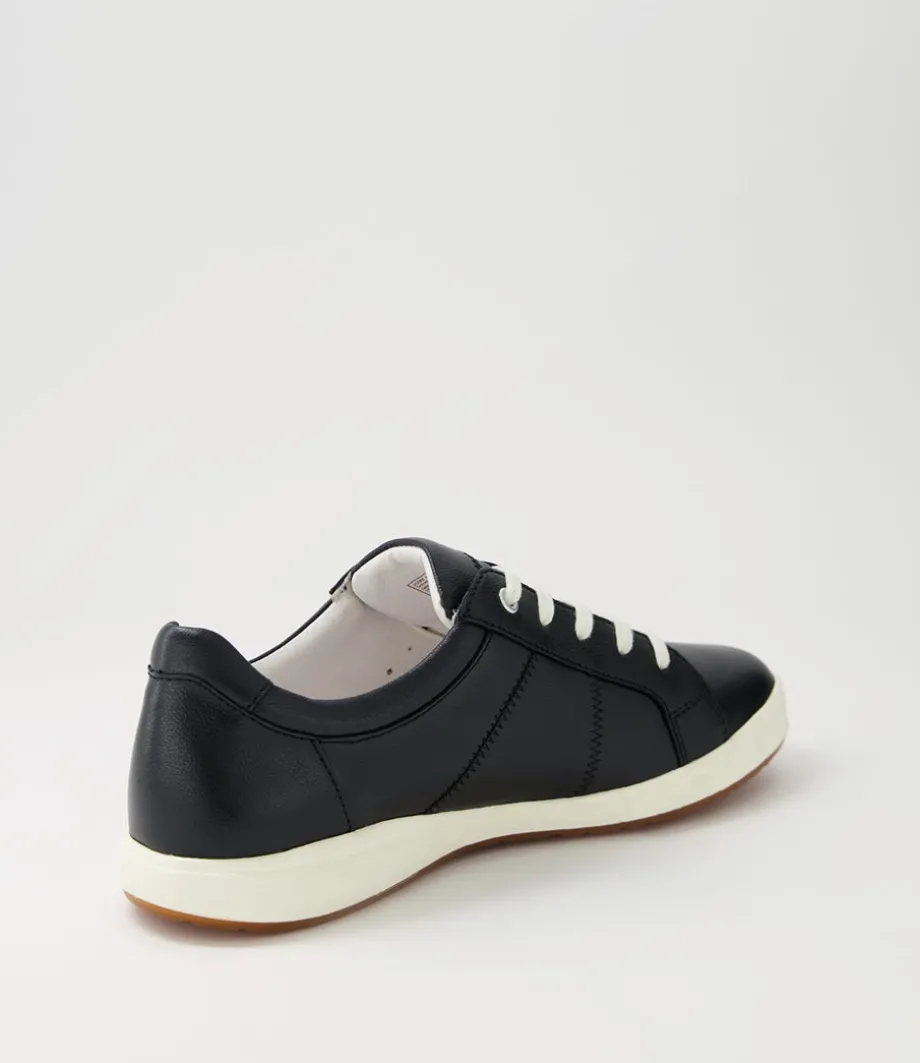 Caren 01 Black Leather Sneakers