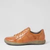 Caren 42 Camel Leather Sneakers