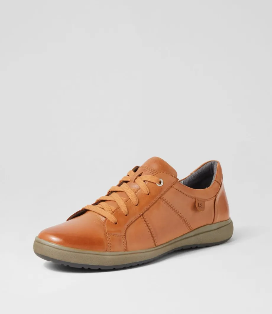 Caren 42 Camel Leather Sneakers