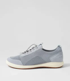 Caren 48 Skyblue Leather Sneakers