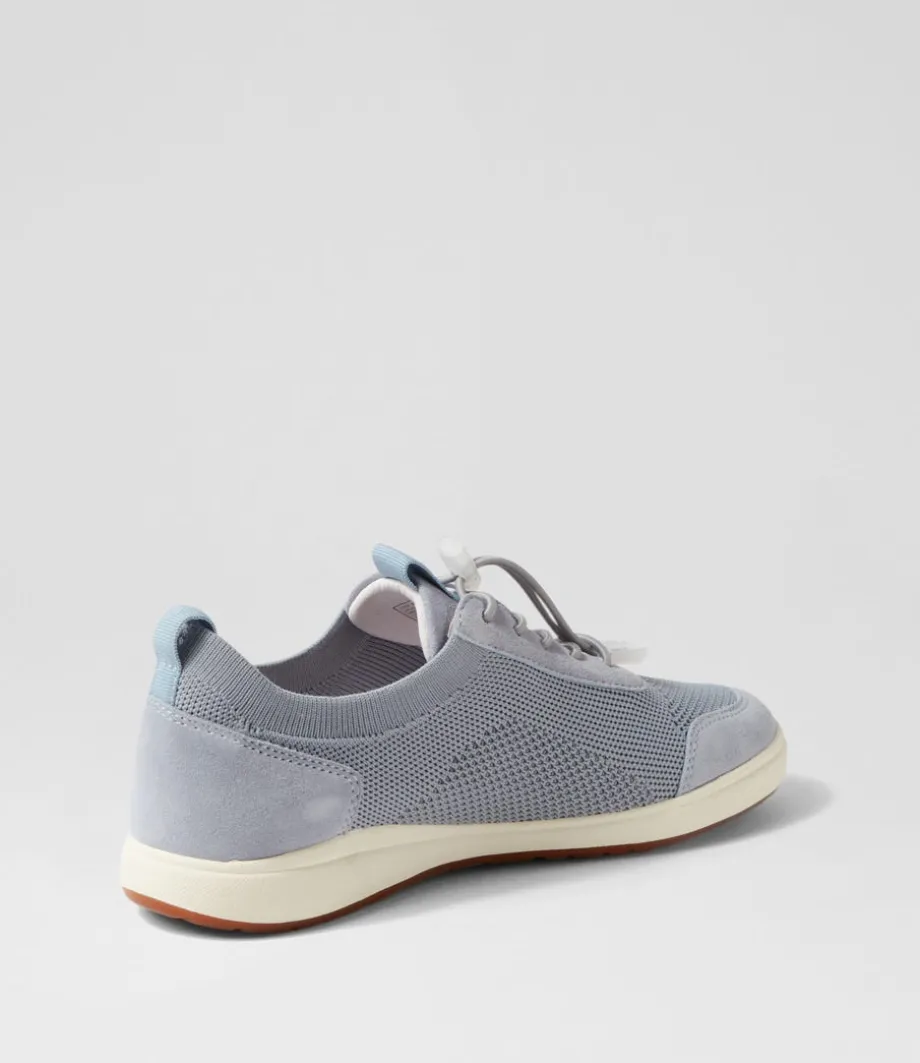 Caren 48 Skyblue Leather Sneakers