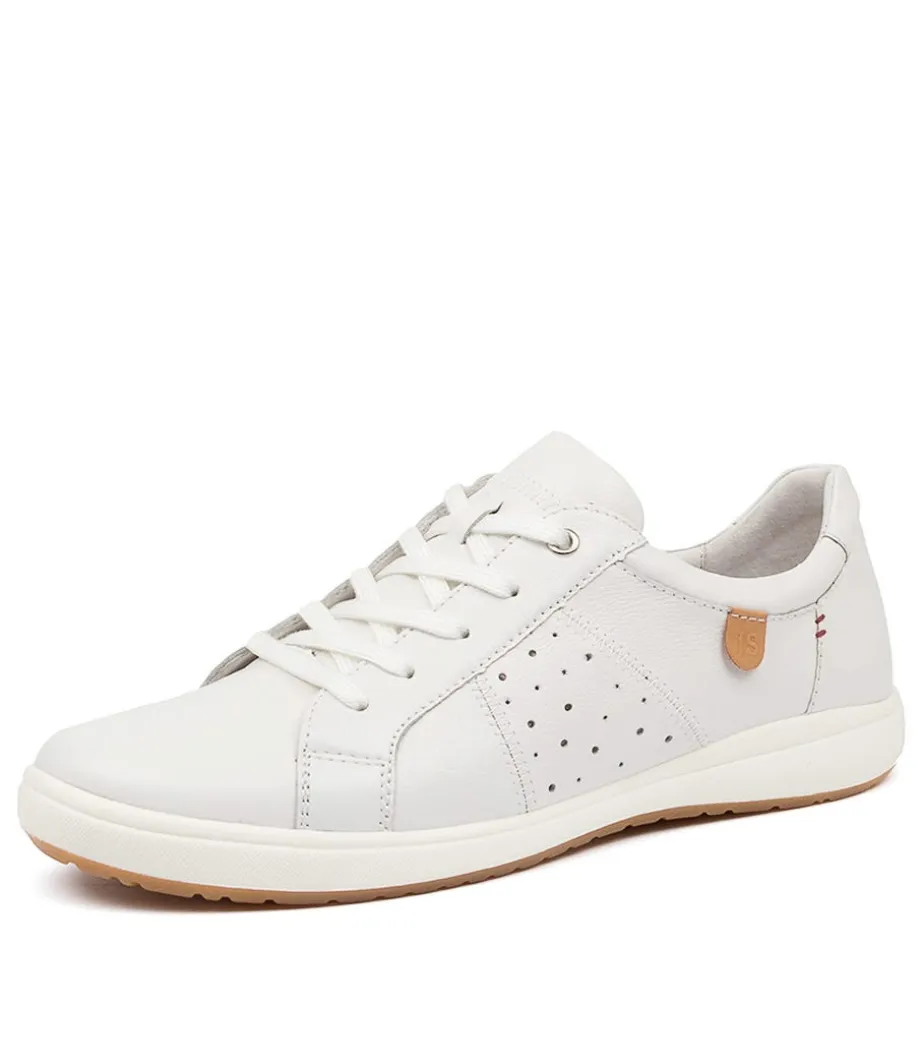 Caren 01 White Leather