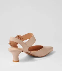 Caris Cafe Leather Heels