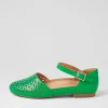Carrole Xf Bright Emerald Leather Flat Shoes