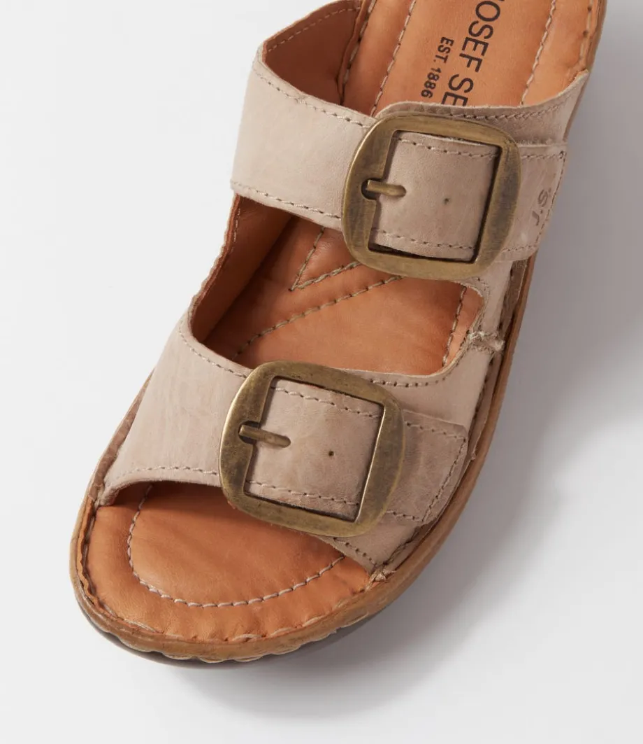 Catalonia 76 Creme Leather Slides