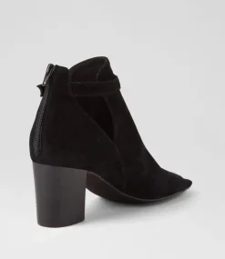 Cerina Black Suede Sandals