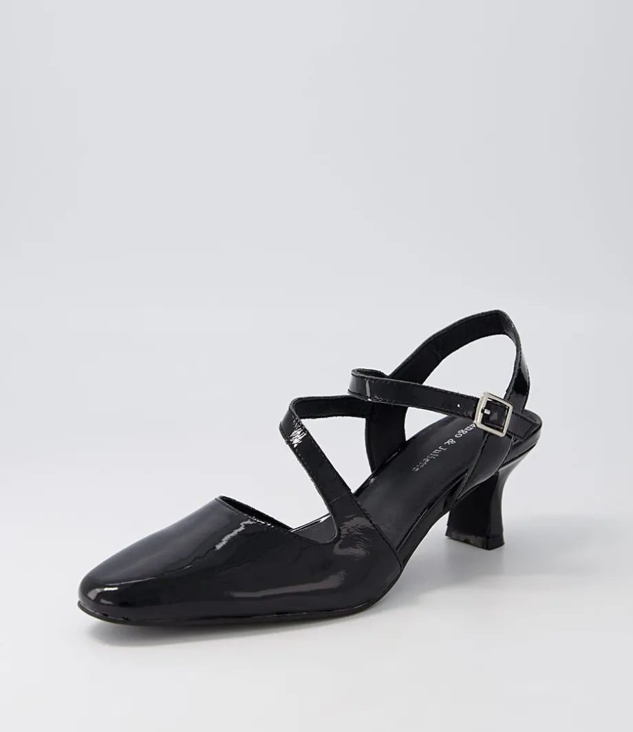 Charissa Black Patent Leather Heels