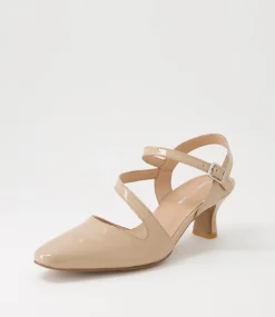 Charissa Camel Patent Leather Heels