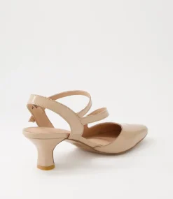 Charissa Camel Patent Leather Heels