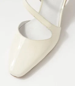 Charissa Ivory Patent Leather Heels