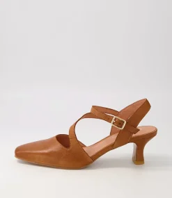 Charissa Tan Leather Heels