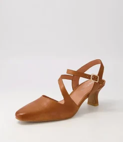 Charissa Tan Leather Heels