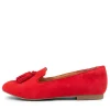 Charter Xf Red Suede Flat Shoes