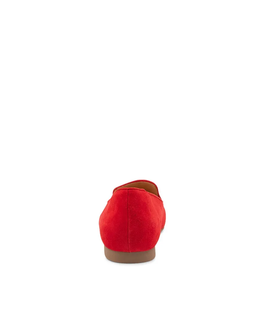 Charter Xf Red Suede Flat Shoes