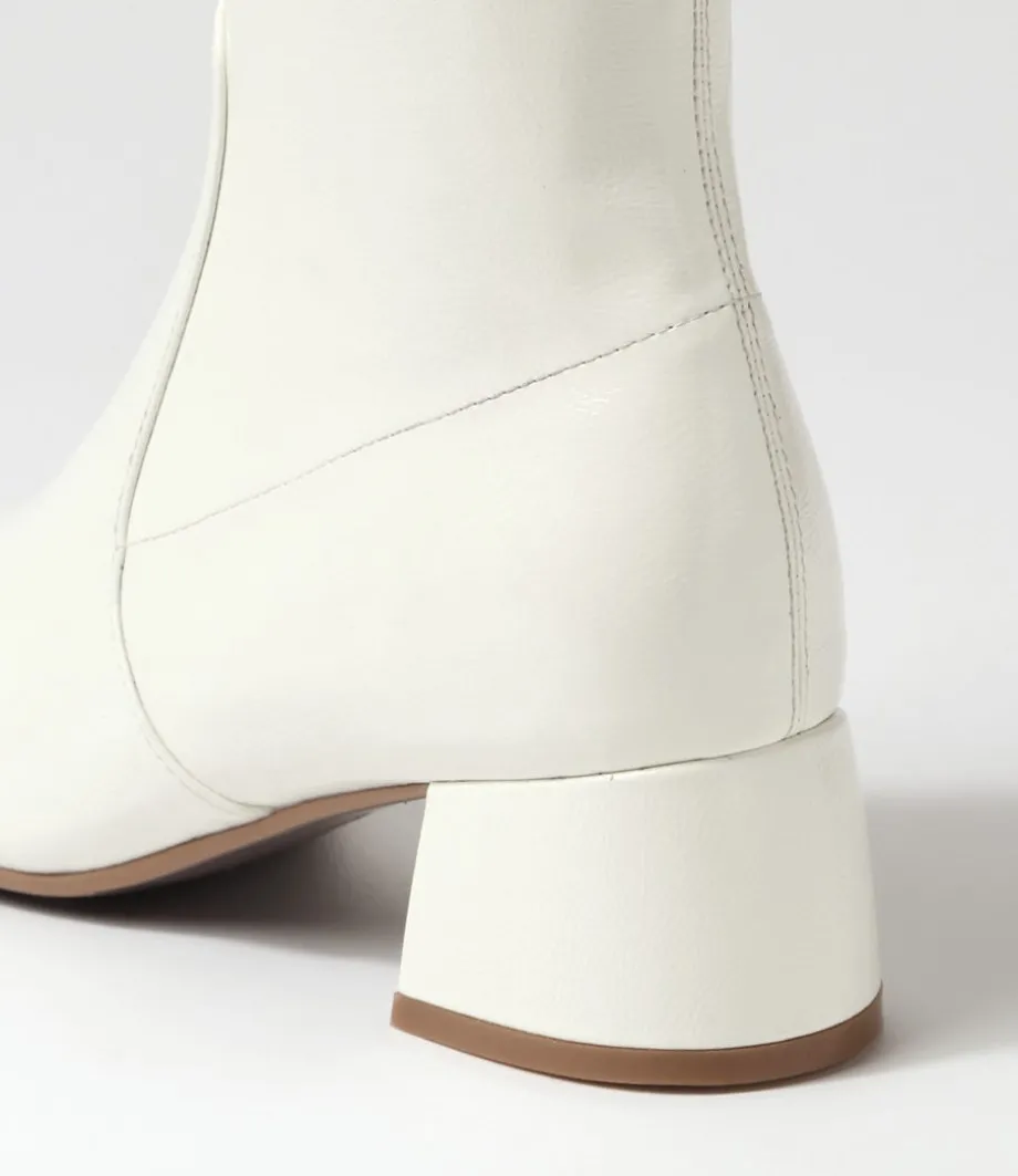 Checkie Stone Stretch Patent Pu Ankle Boots