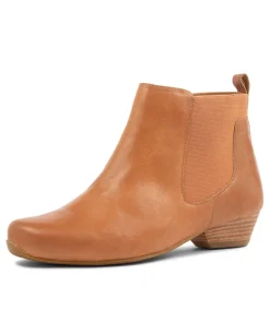 Chelsine Xw Tan Leather Ankle Boots