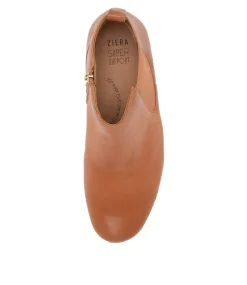 Chelsine Xw Tan Leather Ankle Boots