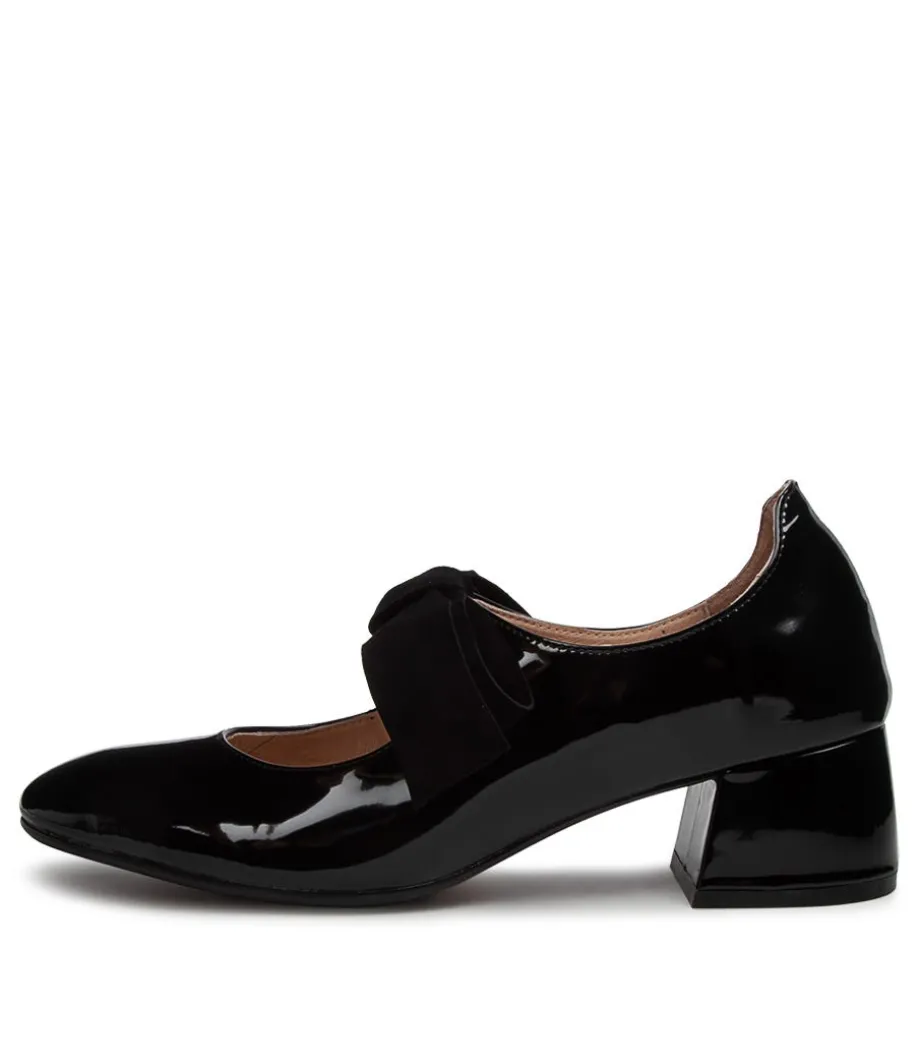 Chiara Black Patent Leather Heeled Shoes