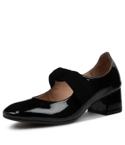 Chiara Black Patent Leather Heeled Shoes