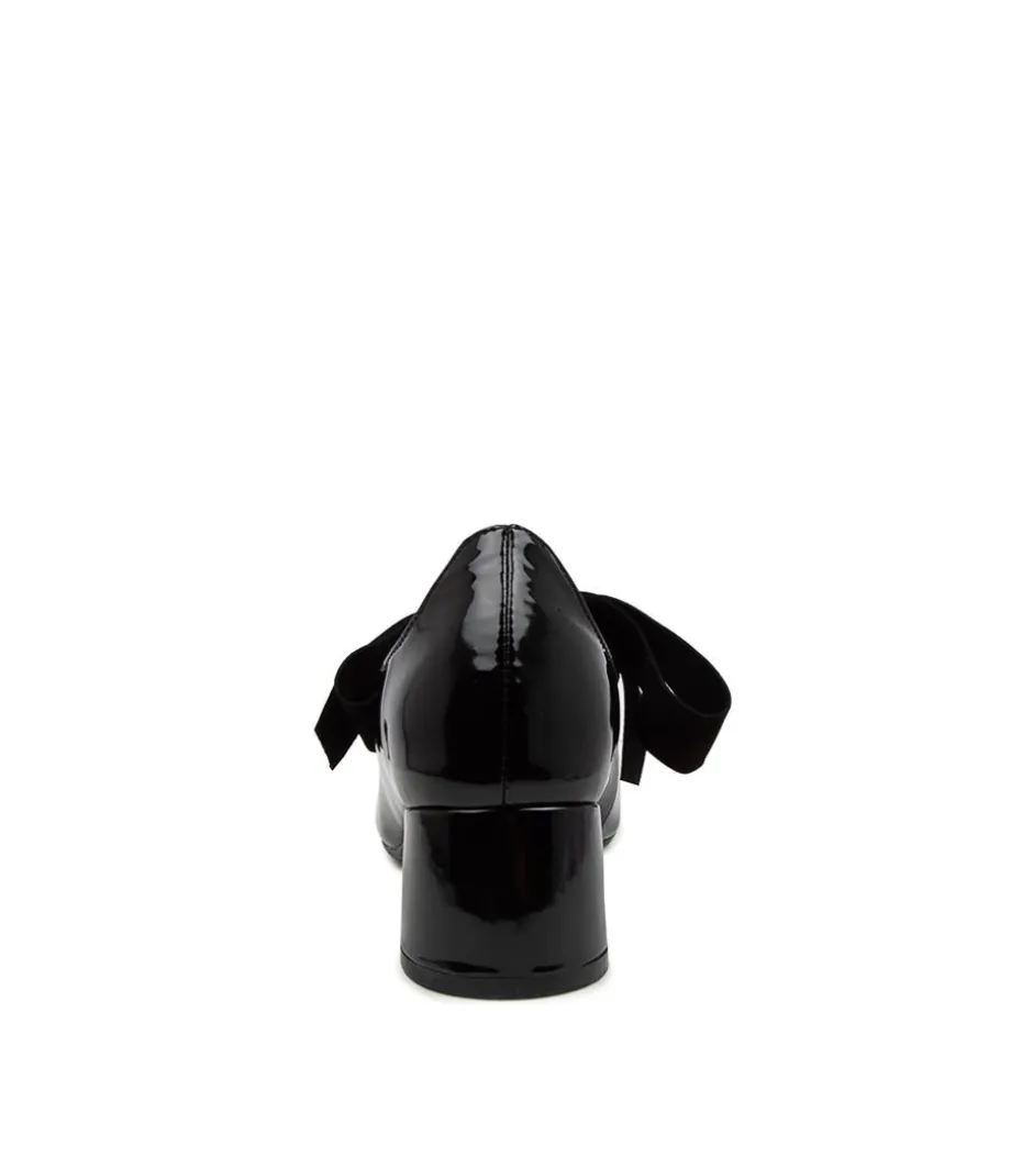 Chiara Black Patent Leather Heeled Shoes