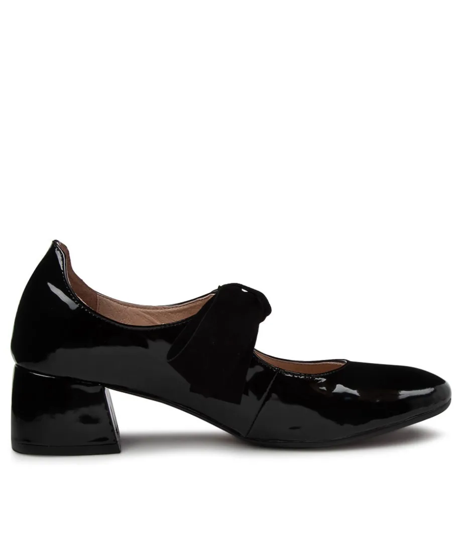 Chiara Black Patent Leather Heeled Shoes