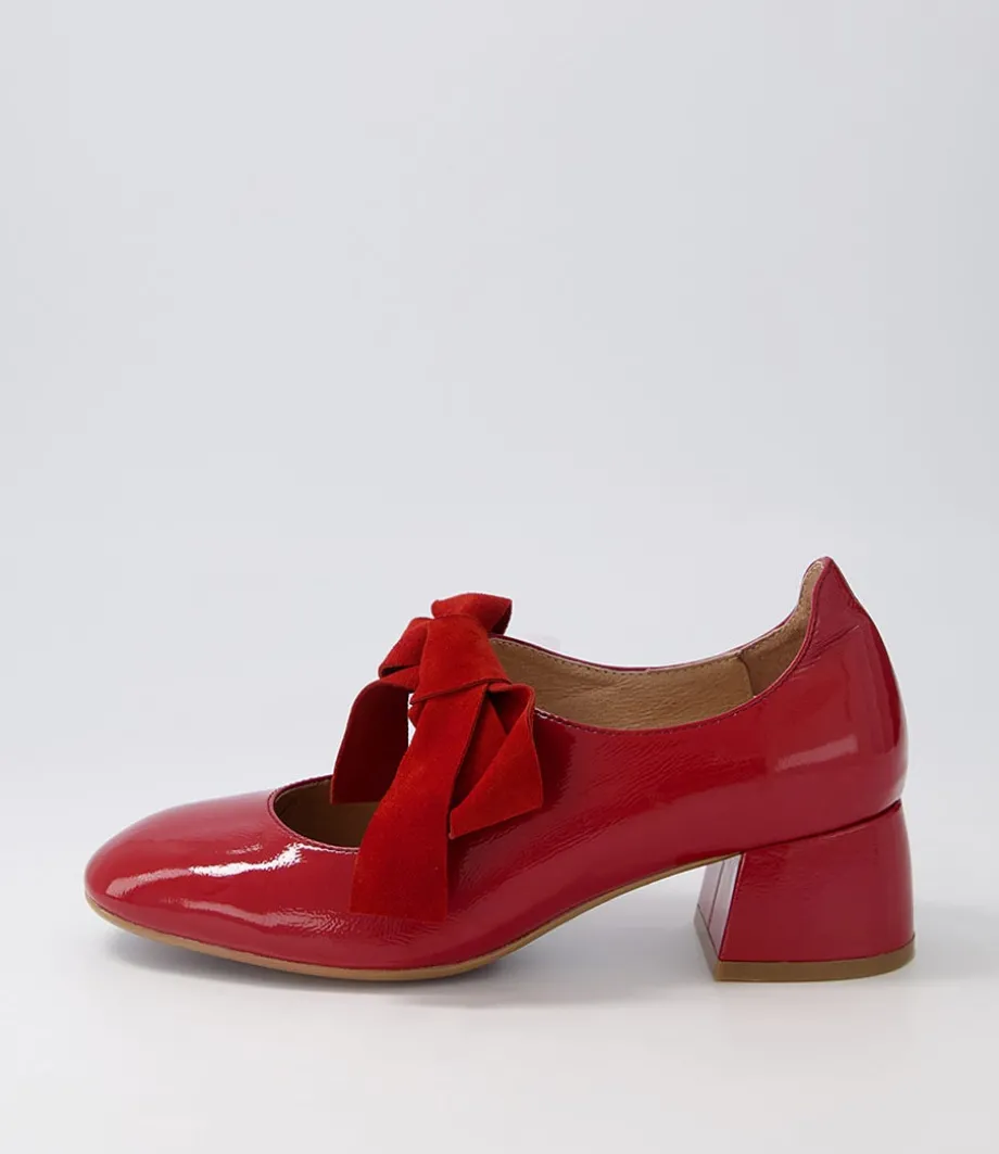 Chiara Dark Red Patent Leather Heels