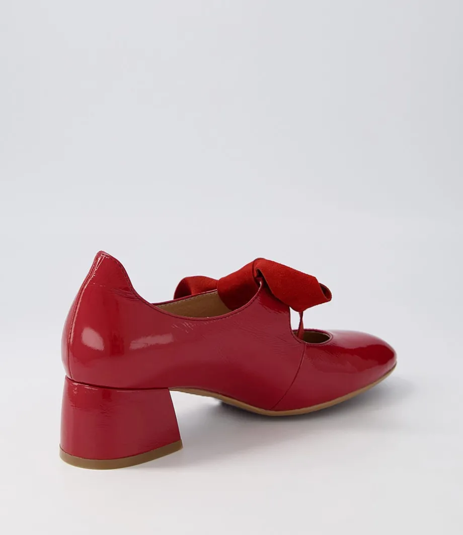 Chiara Dark Red Patent Leather Heels
