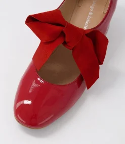 Chiara Dark Red Patent Leather Heels