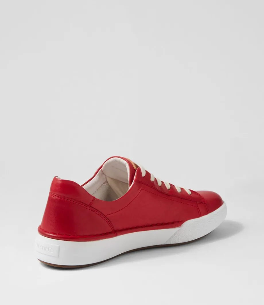 Claire 01 Rot Leather Sneakers