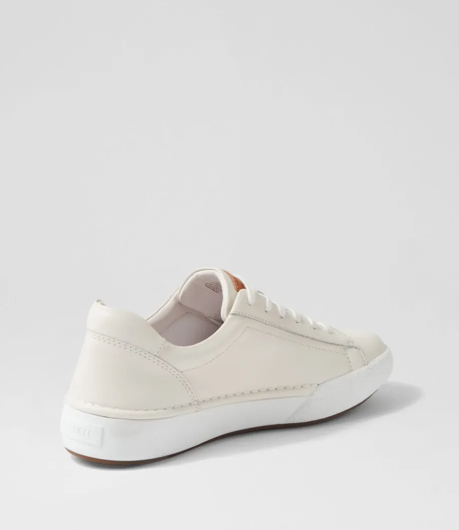 Claire 01 Weiss Leather Sneakers