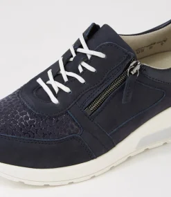 Clara 01 Marine Notte Suede Sneakers