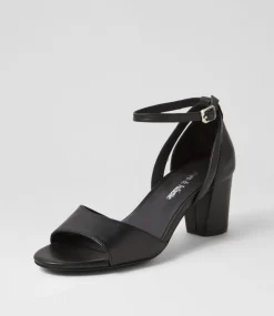 Cobey Black Leather Sandals