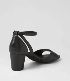 Cobey Black Leather Sandals