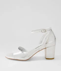 Cobey Silver Scratch Leather Sandals